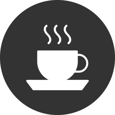 kahve ya da çay ikonu vektör çizimi