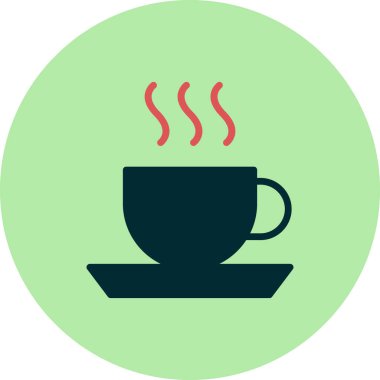 kahve ya da çay ikonu vektör çizimi