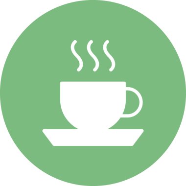 kahve ya da çay ikonu vektör çizimi