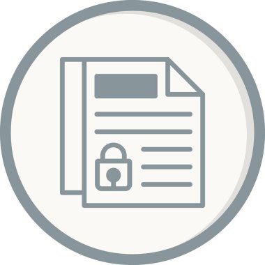 Gizlilik simgesi, vektör illüstrasyonu