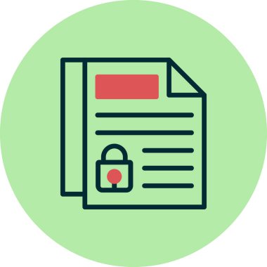 Gizlilik simgesi, vektör illüstrasyonu