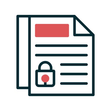 Gizlilik simgesi, vektör illüstrasyonu