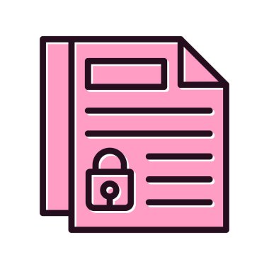 Gizlilik simgesi, vektör illüstrasyonu