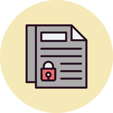 Gizlilik simgesi, vektör illüstrasyonu