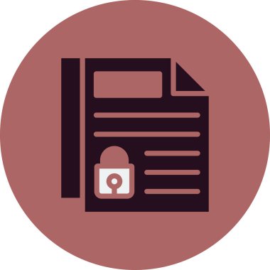 Gizlilik simgesi, vektör illüstrasyonu