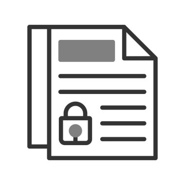 Gizlilik simgesi, vektör illüstrasyonu