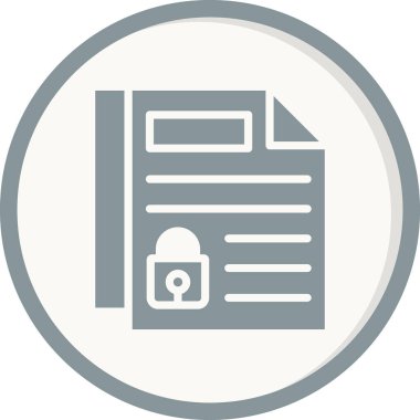 Gizlilik simgesi, vektör illüstrasyonu