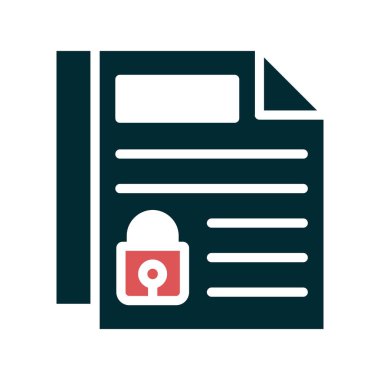 Gizlilik simgesi, vektör illüstrasyonu