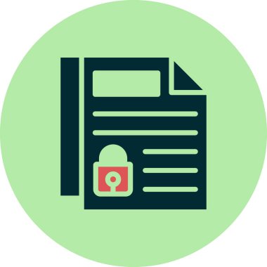 Gizlilik simgesi, vektör illüstrasyonu