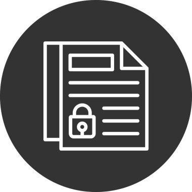 Gizlilik simgesi, vektör illüstrasyonu