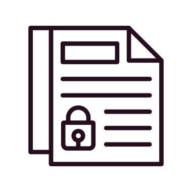 Gizlilik simgesi, vektör illüstrasyonu