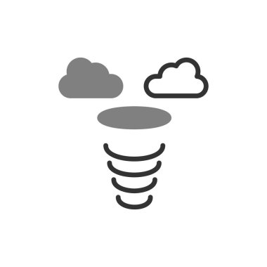 Siklon simgesi, vektör illüstrasyonu