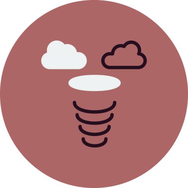 Siklon simgesi, vektör illüstrasyonu