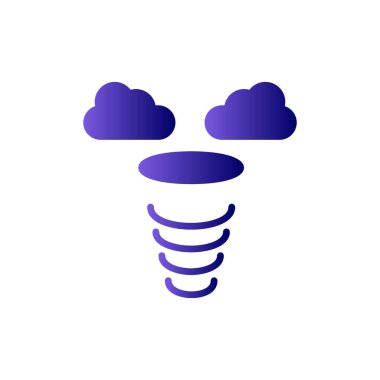 Siklon simgesi, vektör illüstrasyonu