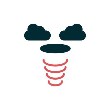 Siklon simgesi, vektör illüstrasyonu