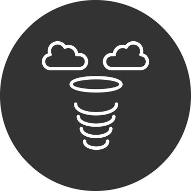 Siklon simgesi, vektör illüstrasyonu