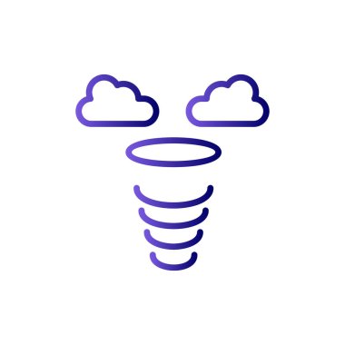 Siklon simgesi, vektör illüstrasyonu