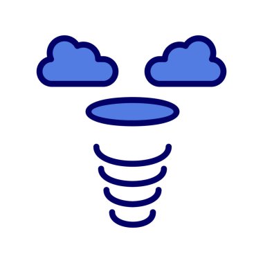 Siklon simgesi, vektör illüstrasyonu