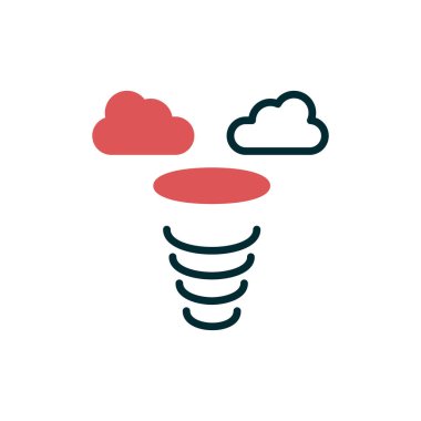 Siklon simgesi, vektör illüstrasyonu