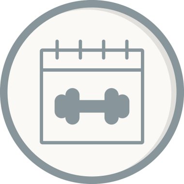 Takvim simgesi, basit biçimdeki eşsiz vektör illüstrasyon simgesi