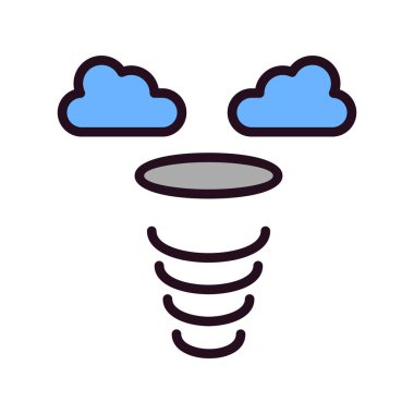 Siklon simgesi, vektör illüstrasyonu