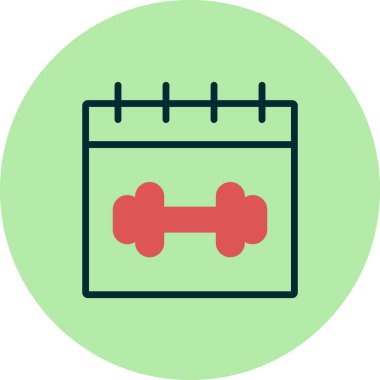 Takvim simgesi, basit biçimdeki eşsiz vektör illüstrasyon simgesi