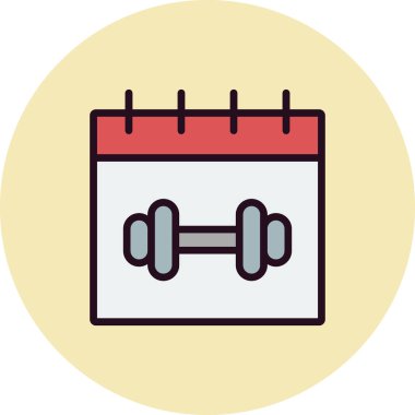 Takvim simgesi, basit biçimdeki eşsiz vektör illüstrasyon simgesi