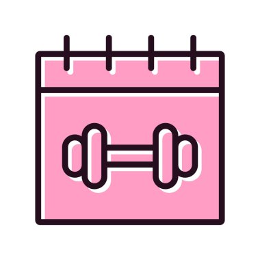 Takvim simgesi, basit biçimdeki eşsiz vektör illüstrasyon simgesi