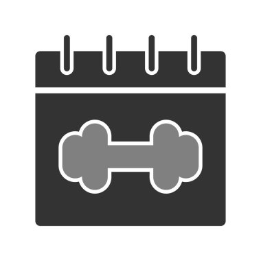 Takvim simgesi, basit biçimdeki eşsiz vektör illüstrasyon simgesi