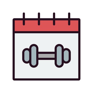 Takvim simgesi, basit biçimdeki eşsiz vektör illüstrasyon simgesi