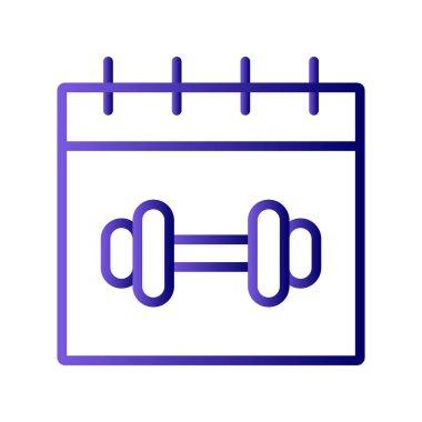 Takvim simgesi, basit biçimdeki eşsiz vektör illüstrasyon simgesi