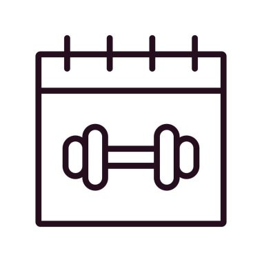 Takvim simgesi, basit biçimdeki eşsiz vektör illüstrasyon simgesi