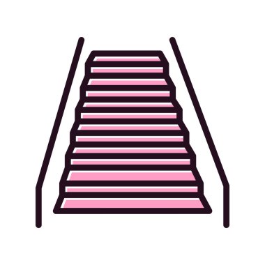 yürüyen merdiven ikonu vektör illüstrasyonu