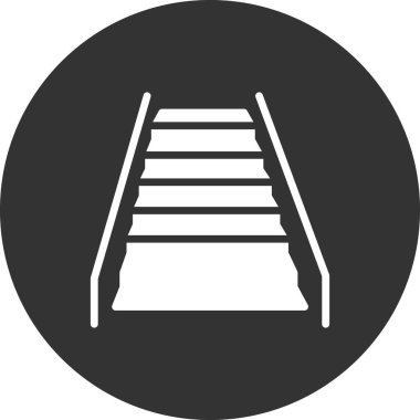 yürüyen merdiven ikonu vektör illüstrasyonu