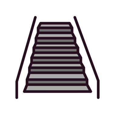 yürüyen merdiven ikonu vektör illüstrasyonu