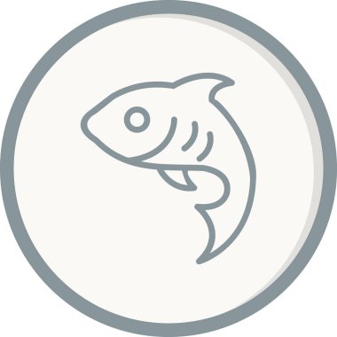 Balık. Web simgesi basit illüstrasyon