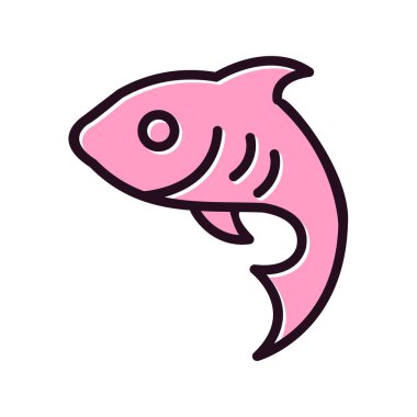 balık simgesi vektör illüstrasyonu