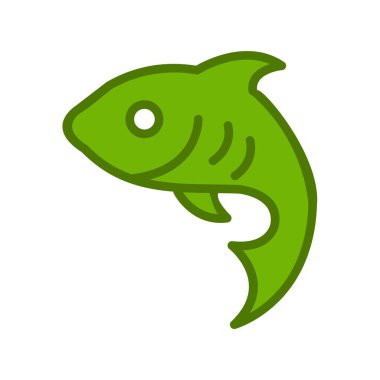 balık simgesi vektör illüstrasyonu