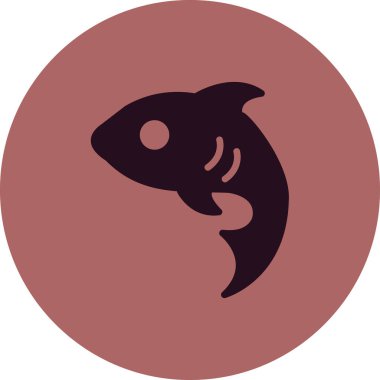 Balık. Web simgesi basit illüstrasyon