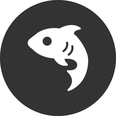 Balık. Web simgesi basit illüstrasyon