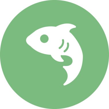 balık simgesi vektör illüstrasyonu