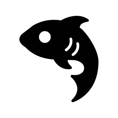 Balık. Web simgesi basit illüstrasyon