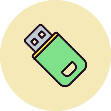  Flash bellek. Basit illüstrasyon 