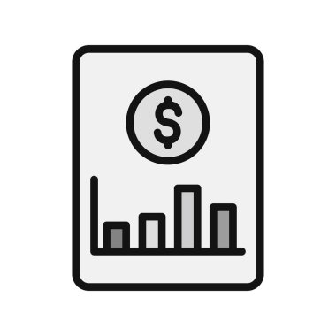 ticari finans simgesi vektör illüstrasyonu