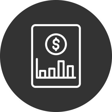 ticari finans simgesi vektör illüstrasyonu