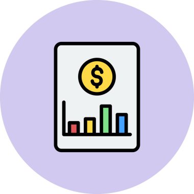 ticari finans simgesi vektör illüstrasyonu