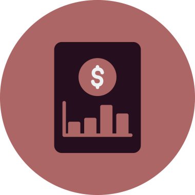 ticari finans simgesi vektör illüstrasyonu