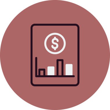 ticari finans simgesi vektör illüstrasyonu