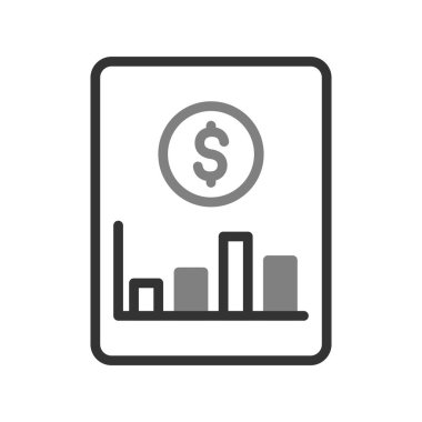 ticari finans simgesi vektör illüstrasyonu