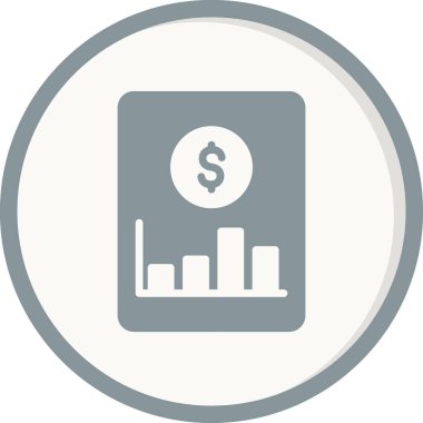 ticari finans simgesi vektör illüstrasyonu